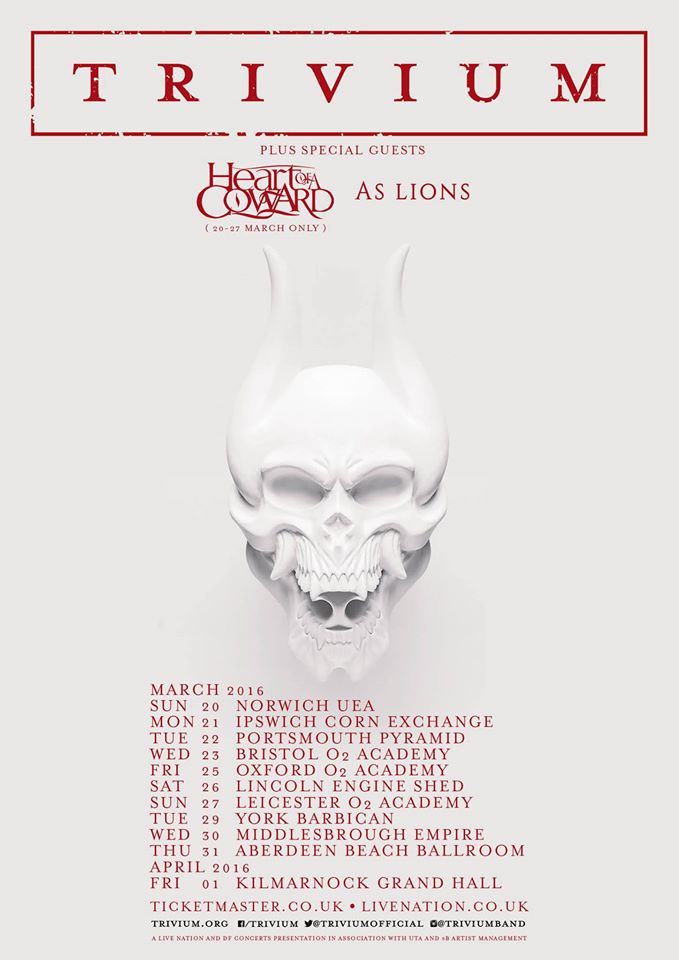 Trivium UK Tour 2016
