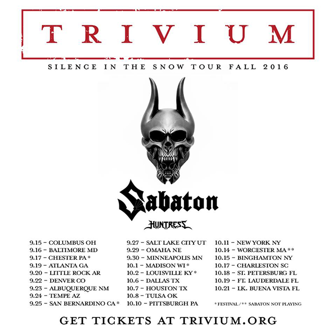 Trivium US Tour 2016