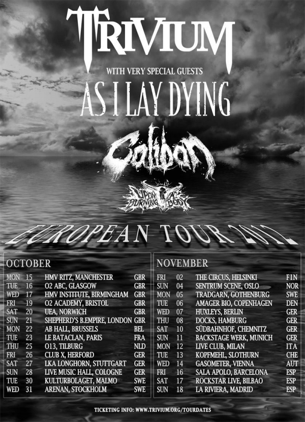 Trivium Headliner Tour 2012!!!