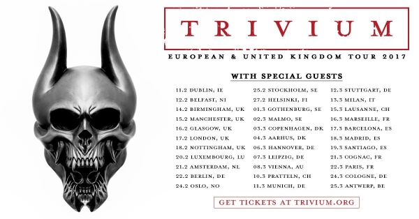 Trivium Tour für 2017 bestätigt!
